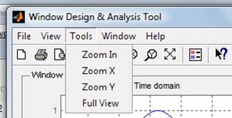 Signal Processing Toolbox: Window Design and Analysis Tool - Tools
